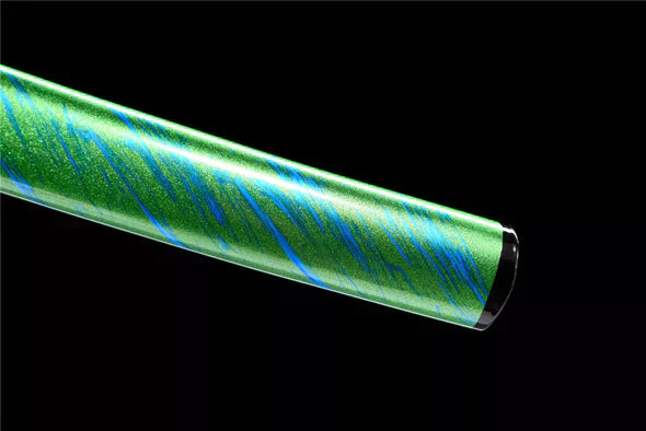 Saya-Katana-Marecage-Acier-Damas-Hamon-Veritable