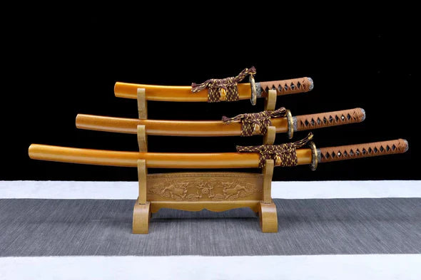 Saya-Pack-Katana-Tanto-Wakizashi-Suna-Acier-T10-Hamon-Veritable