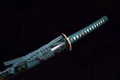 Kurikata-Katana-Pikokku-Acier-T10-Hamon-Veritable